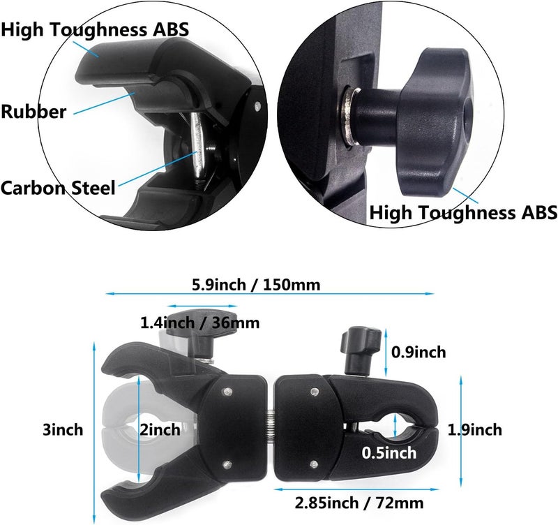 SODOI U-Lock Holder/Clamp for Kryptonite and Most Other U-Locks, Heavy Duty Use, No Noise, Suitable for Round Tube Bike Frame - Image 2